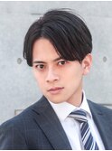 大人メンズビジネスかき上げアップバングセンターパート
