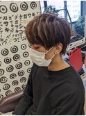 ラウンドマッシュ×アッシュブラウン