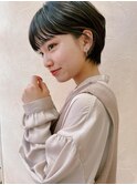 イヤリングカラーショートボブ
