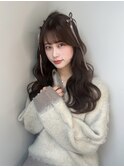チョコレートカラー/艶髪/顔周りカット/天神韓国ヘア