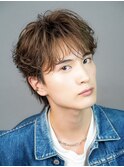 韓国ヘアカルマパーマコンマバングセンターパートワックスなし