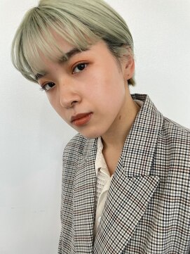 ゲーム 原宿店(GAME) ショート　ペールグリーン　ハイトーンカラー