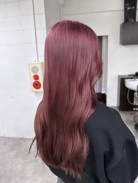 リア(riah) ダブルカラーミルクティーベージュレイヤーカット韓国ヘア