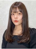 前髪/アンブレラカラー/こなれミディ/イメチェン/ウェーブパーマ