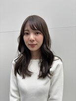 #セミロング・オリーブカラー・イルミナカラー・ローレイヤー