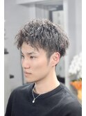 ツイストピンパーマ×黒髪ショート/20代30代40代