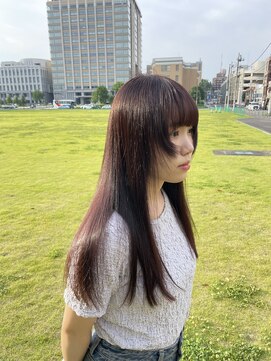 ピエスデシュブー(piece des cheveux) レイヤースタイル　カラーピンクバイオレット