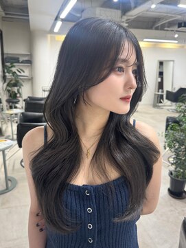 クレム 博多駅店(ChLem) 顔まわりレイヤー 艶カラー 暗髪 韓国風 髪質改善 福岡美容室