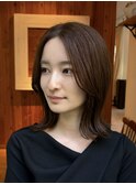［結べるミディアム］骨格別まわりカット/透明感カラーイルミナ