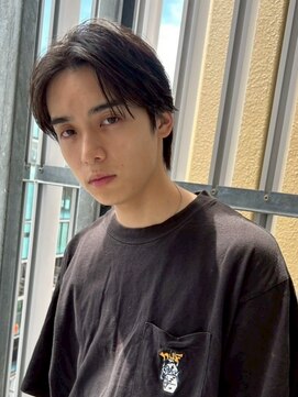 ポーチバイハニー オモテサンドウ(PORCH by HONEY omotesando) センターパート/黒髪/ブルーブラック/曲がる縮毛矯正3