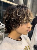 ハイライトシャドウパーマfifth原宿ウルフカット無造作20代30代