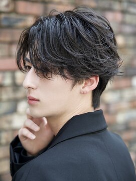 ルーシー 渋谷(LUCEY) センターパートフェザーパーマシャドウパーマメンズパーマ