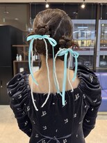 シクネ 新潟駅 万代(SHICUNE)&nbsp;【新潟駅前】ツインアレンジ　お呼ばれヘア　花嫁ヘア