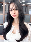 20代30代◎ダークアッシュ艶ロング韓国風
