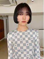 フォト 新宿三丁目(foto)&nbsp;小顔黒髪オリーブグレーココアベージュボブ髪質改善ブリーチ新宿