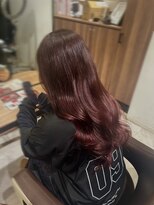 アッシュ 千歳烏山店(Ash)&nbsp;30代セミロングピンクメッシュピンクハイライトバレイヤージュ
