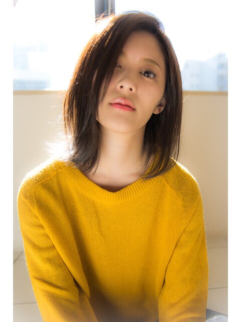 イメチェンヘアスタイル 大人かわいいボブ/かき上げバング北千住