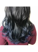 ☆毛先だけブルー☆hair chouchou come 奥山