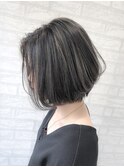 抜け感ショートボブ×デザインカラーハイライト