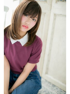 美容室 ファクト(fact) 高崎★しっとりまとまる☆耳かけフェミニンストレートA