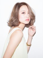 ヘアーズ ロッソ テラス(hair's ROSSO TERRACE)&nbsp;【鶴見】無造作カールセンターパートふわミディ☆[30代40代50代]