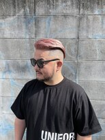 メリケンバーバーショップ フクオカ(MERICAN BARBERSHOP FUK)&nbsp;ダブルカラーフェードかきあげ