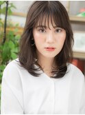 黒髪バレイヤージュくせ毛風リバースカールa志木20代30代40代