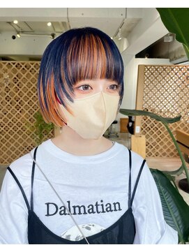 ヌー 代官山(nuu) 【nuu】オレンジネイビーボブ