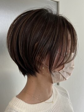 ジルブラン(JIL BLAN) ハイライトバレイヤージュダブルカラーショートカット30代40代