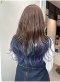 波巻きアレンジ艶々ロング前髪カットトリートメント