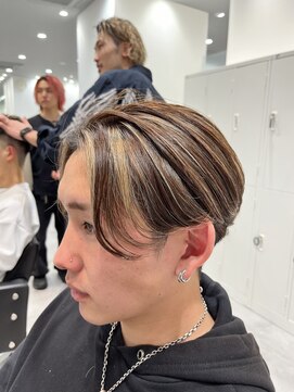 オーシャントーキョー 仙台(OCEAN TOKYO) ハイライトブリーチニュアンスセンターパート仙台眉毛メンズ