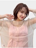ツヤ髪透明感外ハネミディレイヤー似合わせカット