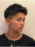 ツーブロック×ショート