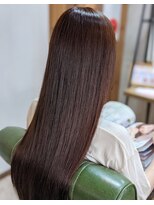 クリー(cree)&nbsp;デザインカラー/レイヤーカット/オリーブベージュ/こなれミディ