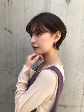 エトラ 渋谷店(etora) 耳掛けショート　丸みショート　ベージュ