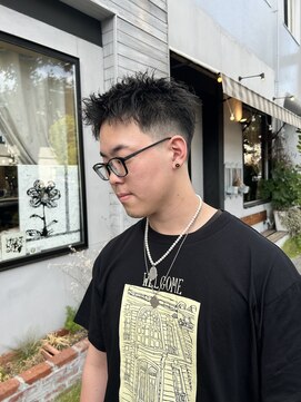 チャプター 問屋町(chapter) メンズショートスキンフェードツイストパーマ眉毛カット