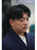 2ブロックショートパーマスタイル