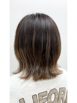 松本平太郎美容室 大宮店 イノアカラー(バイオレット)×ハイライト/30代40代50代60代