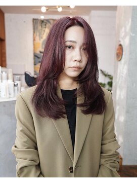 アペロ 柏(Apero) ローズレッド☆重めレイヤー