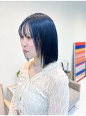 ネイビーブルー/ハイトーンカラー/ケアブリーチ/名古屋
