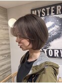 グレージュカラー透明感カラーシークレットハイライト白髪ぼかし