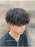 メンズマッシュ　スパイラルパーマ