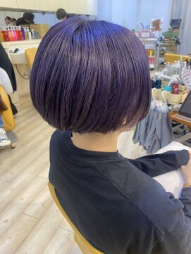 モリオ フロム ロンドン 成増店 【morio成増/一戸】ブリーチありラベンダーカラーカラー