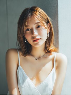 レイヤーカット/切りっぱなしボブ／エアリーロング