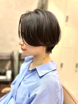 ミィ 浦和(mee) 透明感カラー ボブ 前髪 ショート カラー ブリーチ&ダブルカラー