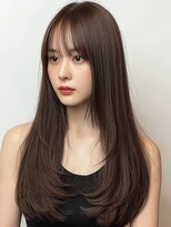 キャパ セントラル 天神 大名店(CAPA central)&nbsp;アッシュブラウン 透明感カラー ロングレイヤー 髪質改善