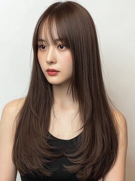 キャパ セントラル 天神 大名店(CAPA central) アッシュブラウン 透明感カラー ロングレイヤー 髪質改善