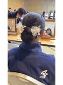 和装ヘア/シニヨン/卒業式ヘア/成人式ヘア/結婚式ヘア