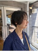 夏カラー×ショート癖毛活かし♪大人のラフな抜け感