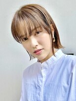 ルアウ 岡本店(LUAU)&nbsp;ヘルシーボブ/前髪あり/似合わせカット/ベージュカラー